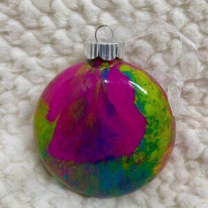 Hand Painted Glass Ornament- Large